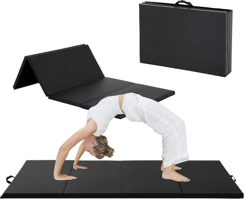 Miniatura 16 de BLKMTY Gymnastics Mats, Folding Exercise Mat Gym Yoga Aerobics Fitness Mats Kids' Gymnastics Tumbling Mat with Carrying Handles for Home Gym