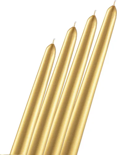 Miniatura 2 de Paquete de 4 velas cónicas de oro, velas doradas de 9 pulgadas de alto para Navidad, 8 horas de duración para decoración del hogar, boda, vacaciones