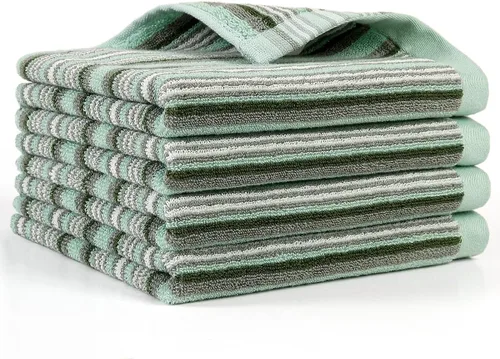 Miniatura 11 de SALAS Toallas de cocina de algodón de alta calidad para secar platos, toallas de mano grandes y largas, gruesas y altamente absorbentes