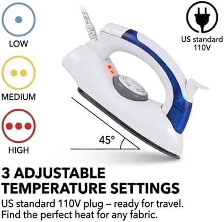 Miniatura 5 de Plegable portátil plegable compacto de mano de vapor de viaje de hierro control de temperatura(02) blanco