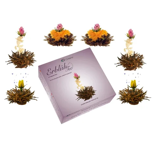 Miniatura 11 de Creano Flores de Té en Taza - Té Floreciente - 8 Tés Florecientes en 4 Variedades Diferentes - Té Verde