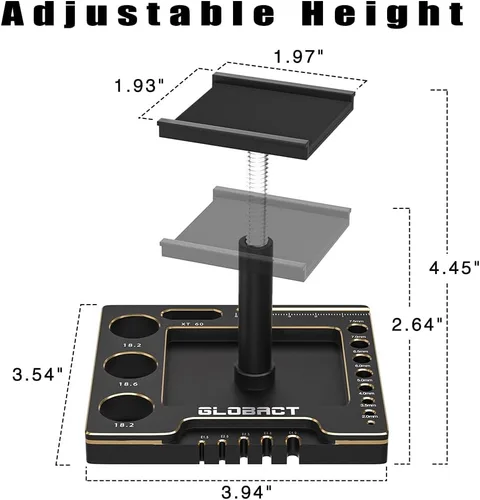 Miniatura 2 de Soporte multifuncional para automóvil a control remoto, soporte de reparación RC con rotación de 360°, elevador o inferior con destornilladores RC