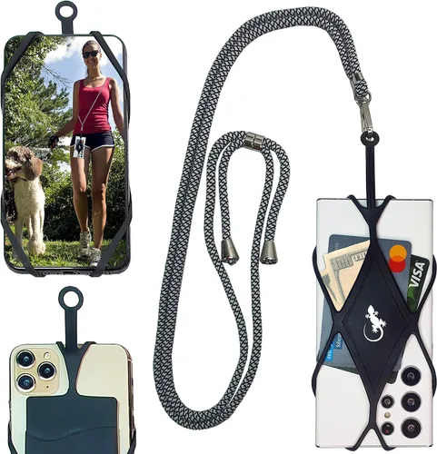 Miniatura 13 de Gecko Travel Tech Cordones de teléfono con cordón para teléfono celular para alrededor del cuello del cuello Lanyard Phone Crossbody Cuello Flame Xl