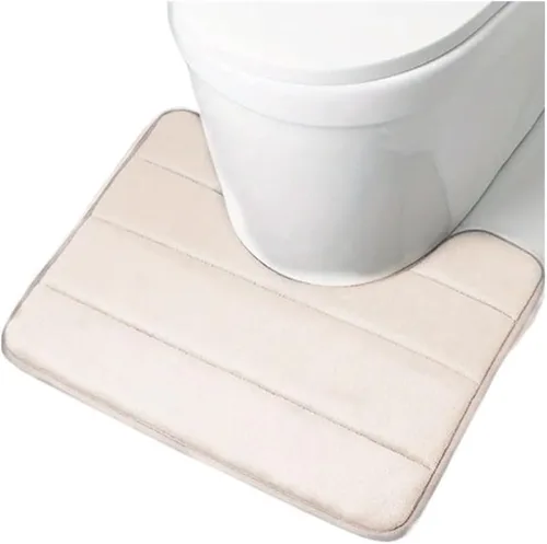 Alfombra De Baño Suave En Forma De U, Juegos De Alfombrillas De Espuma Viscoelástica, Antideslizante, Lavable, Decoración Del Hogar Alfombras de