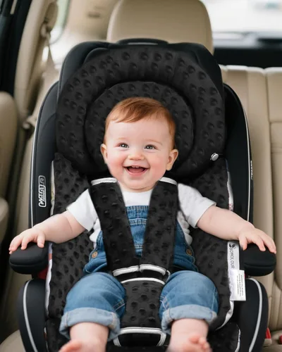 Miniatura 4 de BOMOLOUR Inserto de Asiento de Coche para Bebés con Cojín Removible para Recién Nacido, Inserto Reversible para Asiento de Coche con Soporte