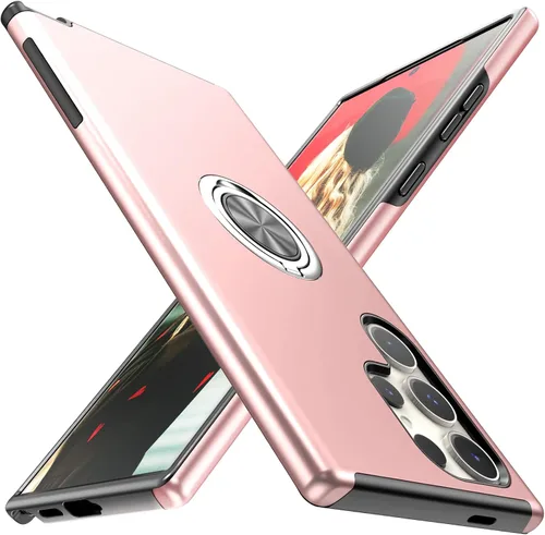 Miniatura 11 de Funda para Samsung Galaxy S26 con protector de pantalla de vidrio templado, híbrida 2 en 1, funda protectora delgada duradera con anillo magnético