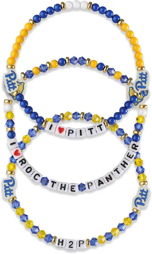 Miniatura 108 de FOCO NCAA unisex-adulto Paquete de 3 Pulseras de la Amistad con Cuentas con Logotipo de Equipo Universitario de la NCAA Oficialmente Licenciadas