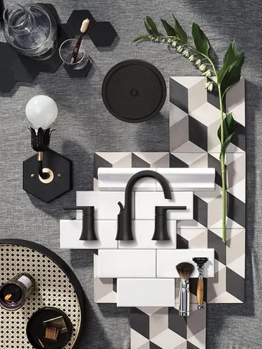 Miniatura 5 de Moen Doux Posi-Temp TS2202BL - Kit de ducha negro mate, requiere válvula Mate negro