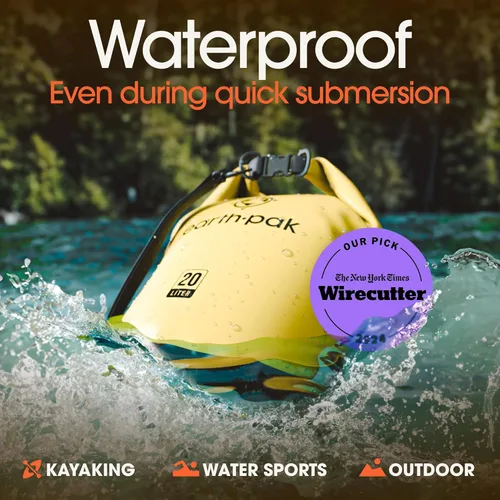 Miniatura 3 de Earth Pak Bolsa Seca Impermeable - Mochila Impermeable de Cierre Enrollable Superior Mantiene el Equipo Seco para Kayak con Funda Impermeable