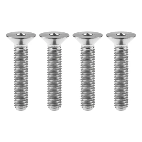 Miniatura 20 de Titanium Ti M5x10 12 15 20 0.984 in cabeza plana avellanada Tornillos hexagonales Tornillos de cabeza plana, paquete de 4 (M5x10mm, Negro)