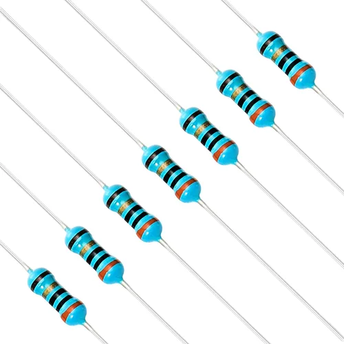 Miniatura 53 de Chanzon 100pcs 1/4W (0.25W) 62 Ohmios Resistencia fija de película metálica Ohmios 0.01 ±1% Tolerancia 62R MF Resistencias de orificio pasante