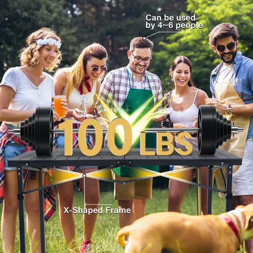 Miniatura 3 de OUTSIDER Mesa de camping plegable con mesa enrollable de aluminio, mesa de playa portátil ligera con bolsa de transporte para cocinar al aire libre