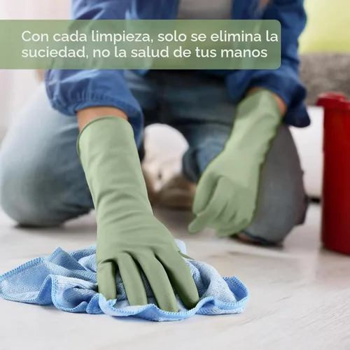 Miniatura 5 de Guantes de limpieza de goma para lavar platos, 4 pares de guantes de cocina reutilizables para lavar platos y limpieza del hogar, guantes de lavar