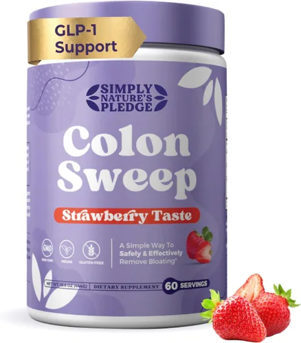 Miniatura 7 de ColonSweep Polvo de cáscara de psyllium de fresa GLP-1 Soporte para control del apetito, salud intestinal y alivio de la hinchazón, probiótico