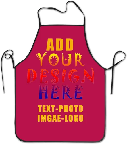 Miniatura 32 de Delantal personalizado personalizado para mujeres y hombres, delantales de cocina para cocinero, nombre personalizado, texto, logotipo, imagen