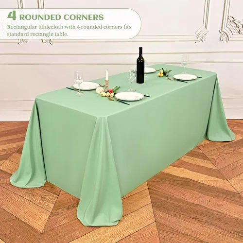 Miniatura 301 de Showgeous Paquete de 4 manteles redondos color rosa intenso de 120 pulgadas de poliéster para mesas redondas, manteles de tela decorativa lavable
