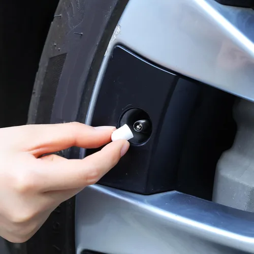 Miniatura 4 de Outus 20 tapas de vástago de válvula de neumático Tapas de válvula de neumático de plástico universales negras para bicicleta, bicicletas, autos