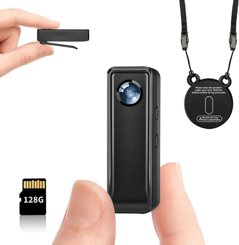 Cámara Corporal de 128 GB, Videocámara de Acción 4K 30FPS, Cámara Deportiva Manos Libres con Clip Trasero Magnético, Mini Cámara Corporal POV que