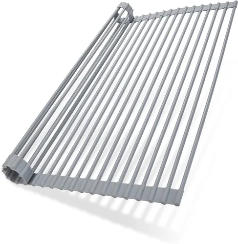 Miniatura 17 de Ohuhu Escurreplatos Enrollables, 16.5" L x 13" A Escurridor de Platos Sobre el Fregadero Estante de Secado Organizador de Fregadero de Cocina