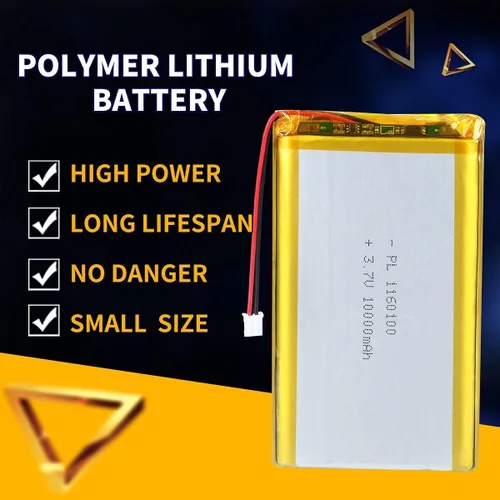 Miniatura 6 de 30X 3.7V 10000mAh 1160100 Lipo batería recargable de polímero de litio batería de iones con PH2.0.000 in JST conector