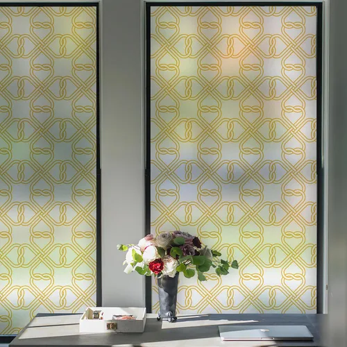 Miniatura 12 de DKTIE Lámina geométrica para ventana de vitral, película de privacidad para ventana de baño, vidrio esmerilado, adherencia estática, no adhesiva