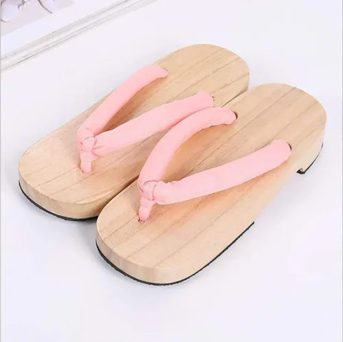 Miniatura 4 de Meaniny Zuecos de madera para mujer estilo Kamado Kochou para cosplay pantuflas Geta japonesas