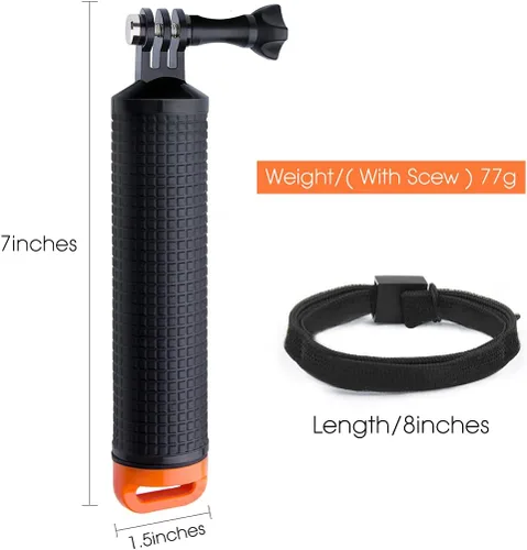 Miniatura 3 de Luxebell Agarre de mano flotante, montaje en poste para GoPro Hero 12 11 10 9 8 7 6 5 Max Session 4 3+, accesorios de montaje de mango para cámara