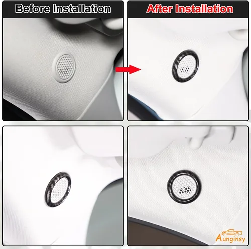 Miniatura 5 de Cubierta de micrófono para techo de automóvil, compatible con Ford Maverick 2022-2024, altavoz interior de techo de automóvil, cubierta de marco