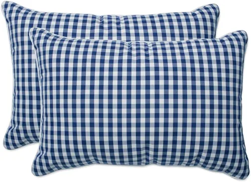 Miniatura 29 de Pillow Perfect Almohadas lumbares mate Anderson para exteriores/interiores, 11.5 x 18.5 pulgadas, color negro, paquete de 2