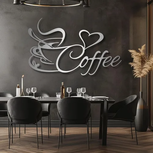 Miniatura 6 de Oxzcimty Arte de pared de taza de café de metal, decoración de pared de café, arte de pared de metal para cafeterías, cocina, comedor, bar, sala