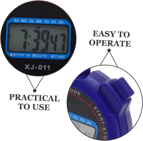 Miniatura 3 de POPETPOP Cronómetro deportivo digital con pantalla de fecha, temporizador de alta precisión para natación, correr, yoga, entrenamiento, cronómetro