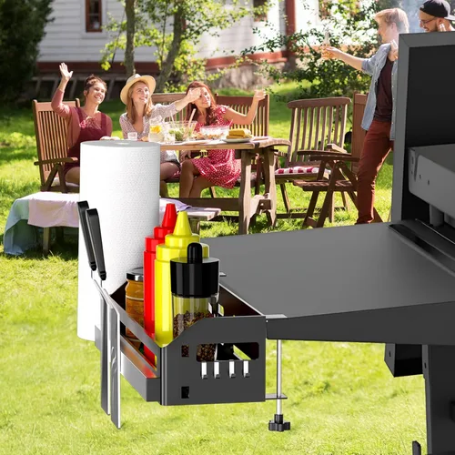 Miniatura 6 de Organizador de Plancha para Planchas Blackstone de 17"/22"/28"/36"/Carrito de Preparación, Accesorios de Plancha Blackstone que Ahorran Espacio