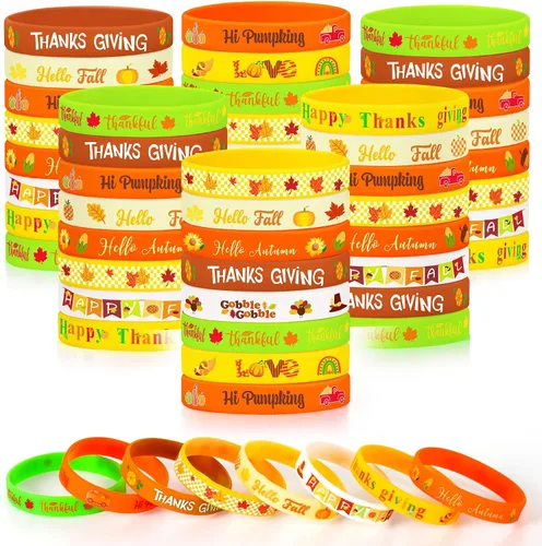 Miniatura 9 de JUNEBRUSHS 64 piezas de pulseras de silicona para fiesta del 100º día de escuela