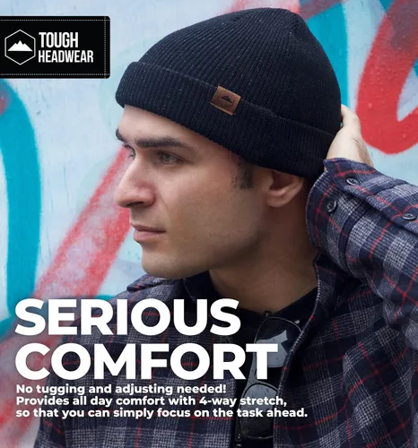 Miniatura 49 de Tough Headwear Daily Knit Beanie – Gorros para hombre – Sombreros de invierno para hombres y mujeres – Sombreros de punto cálidos para clima frío