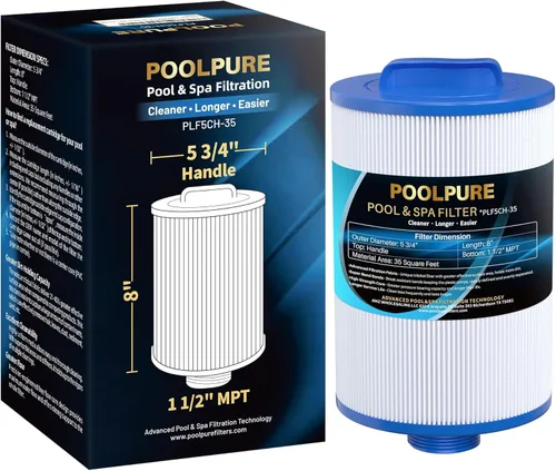 POOLPURE Filtro de repuesto para PMAX50P4, Unicel 5CH-35, Filbur FC-0300, Baleen AK-90109, Excel Filters XLS-526, Darlly 50353, Pure N Clean