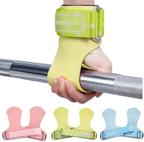 Miniatura 9 de LARA STAR Correas de muñeca de levantamiento de pesas para un máximo agarre de apoyo, correa de elevación para levantamiento de pesas, agarre de Rosa
