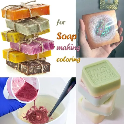 Miniatura 5 de Polvo de mica, pigmento de 30 colores, polvo de mica natural de grado cosmético brillante para resina epoxi/bombas de baño/vela/jabón, brillo