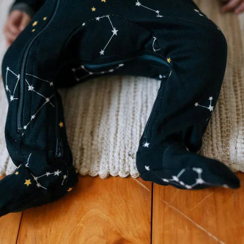 Miniatura 5 de ZippyJamz - Pijama orgánica para bebé con pies y cremallera para cambiar pañales fácil y rápido