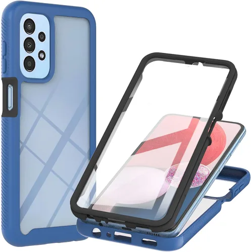 Miniatura 12 de Funda para Samsung Galaxy A13 LTE 4G, Samsung A13 LTE Funda para teléfono con protector de pantalla integrado, cubierta trasera delgada transparente