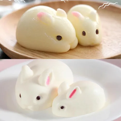 Miniatura 2 de Molde de chocolate de conejo de Pascua 3D, molde de silicona para hornear conejo para hornear, postre francés, fondant, mousse, pastel, pudín