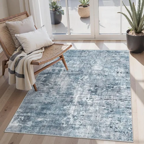 Miniatura 197 de Alfombra de pasillo Soalmost 2'6" x 10' lavable, alfombra antideslizante para cocina, baño, lavandería, alfombras vintage ultra delgadas para Beige