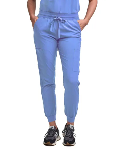 Miniatura 84 de Green Town Conjunto de ropa quirúrgica para mujer, pantalón deportivo y parte superior con cuello en V, 5 bolsillos, cintura de yoga, uniforme