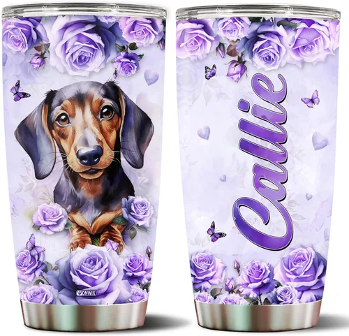 Miniatura 19 de Regalos personalizados de Beagle para mujeres, esposa, hija, mamá, niña, vaso de acero inoxidable aislado de 20 onzas, taza de viaje, taza de café