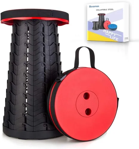 Miniatura 15 de Boreeman Taburete plegable mejorado, ligero pero más resistente, con capacidad de carga, 400 libras, taburete plegable portátil para camping, pesca