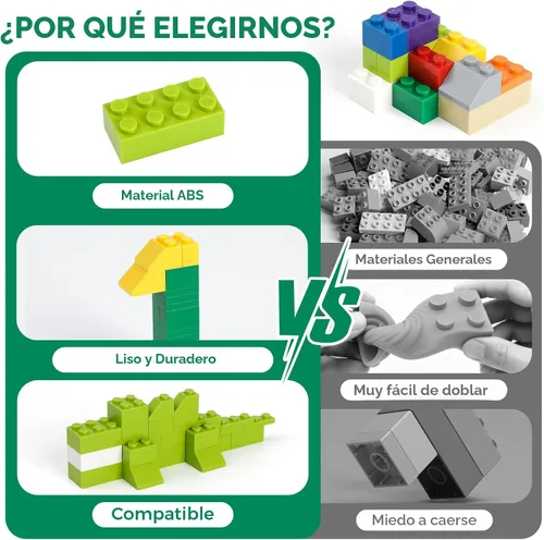 Miniatura 6 de HUIZDQ 1500 piezas de ladrillos de construcción, bloques pequeños clásicos a granel, juego de ladrillos clásicos bloques de construcción básicos