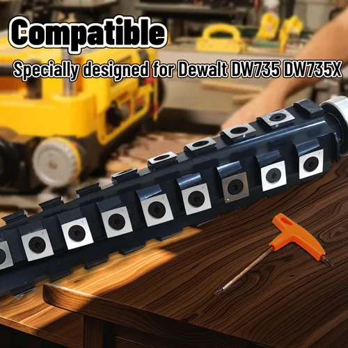 Miniatura 4 de Cabezal de corte helicoidal espiral de 13 pulgadas para cepilladora DeWalt DW735 DW735X