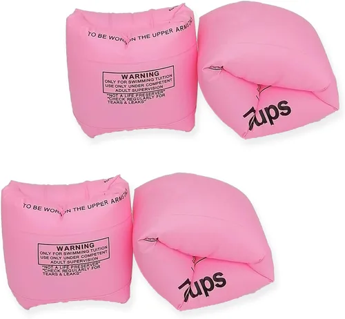 Miniatura 8 de Flotadores de brazo enrollable para niños de 6 a 12 años y adultos, paquete de 2 flotadores de natación con válvulas dobles, gran flotabilidad