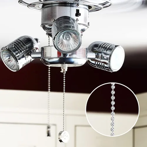 Miniatura 5 de Mudder Cadenas de collar de bolas de 65 pies, rollo de cadena de eslabones de cuentas de 0.157 pulgadas con 40 conectores de bola y alicates