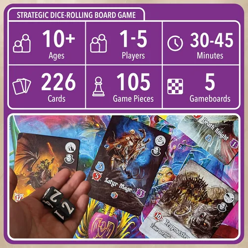 Miniatura 7 de Valeria Card Kingdoms Juego de mesa – Estrategia y rodar dados con gestión de recursos – Diversión para adolescentes, adultos, noche