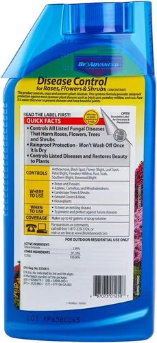 Miniatura 2 de Bayer Advanced 701250 Concentrado para el control de enfermedades de rosas, flores y arbustos, 32 onzas.